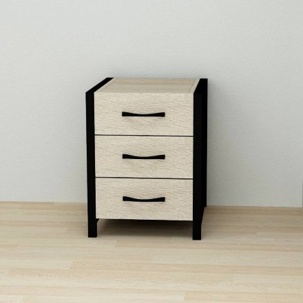 Тумба універсальна Ferrum-decor Вів'єн 3 50x41x40 чорний ДСП Дуб Сонома 16мм (FRD-104188)