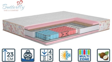 Матрас Camelia Cocos двосторонній 90х200х23 см