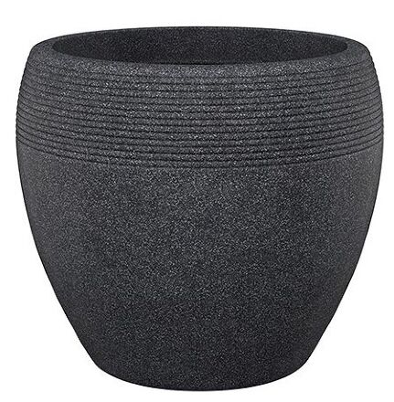 Кашпо для квітів Lineo пластик 30 гранітно-чорний 56524 Кашпо для квітів Lineo пластик 30 гранітно-чорний 56524