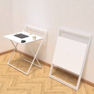 Стіл трансформер Компакт 3 750x790x720 Білий метал ДСП Біле 16 мм FRD-104683 Стіл трансформер Компакт 3 750x790x720 Білий метал ДСП Біле 16 мм FRD-104683