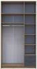 Шафа для одягу Doros Ронді з антресоллю Дуб Артизан/Графіт 3ДСП 121х52х236 DRS-011664 (80737818)