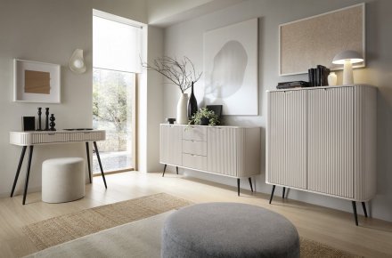 Комод Perfect Home Зова / Zova 2-дверний з чорними ніжками K103 Кашемір (PFH-091283)