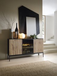 Комод з підсвіткою Perfect Home Сенто / Sento K154 3-дверний Чорний/дуб вотан (PFH-091488) Комод з підсвіткою Perfect Home Сенто / Sento K154 3-дверний Чорний/дуб вотан (PFH-091488)