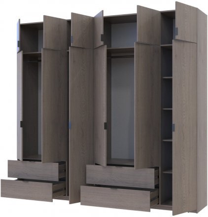 Комплект шаф для одягу Doros Лукас (2 шт.) 255х50х240 см Канноло (DRS-011851) Комплект шаф для одягу Doros Лукас (2 шт.) 255х50х240 см Канноло (DRS-011851)