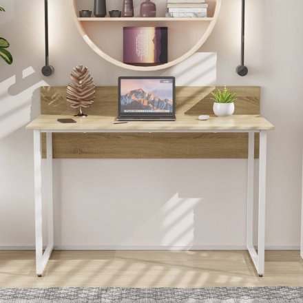 Письмовий стіл Ferrum-decor Скай 75x100x60 білий ДСП Дуб Сонома 16мм (FRD-101062)