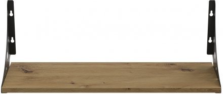 Полиця настінна Ferrum-decor Ханді 2 240x700x240 метал Чорний ДСП Дуб Артизан 16 мм (FRD-102601)