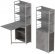 Стіл книжка з етажеркою Практик 2 Ferrum-decor 1555x640x990 Білий метал ДСП Бетон 16 мм (FRD-104638)