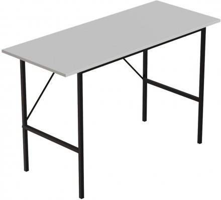 Стіл письмовий Line Тайм Ferrum-decor 750x1200x500 Чорний метал ДСП Біле 16 мм (FRD-104878)