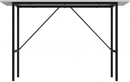 Стіл письмовий Line Тайм Ferrum-decor 750x1200x500 Чорний метал ДСП Біле 16 мм (FRD-104878)