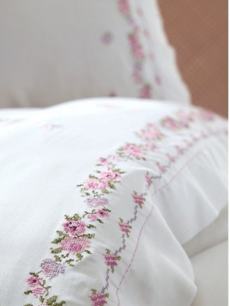 Постільна білизна сатин з вишивкою Ilgin євро svt-2000022294959 Постільна білизна сатин з вишивкою Ilgin євро svt-2000022294959