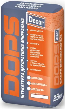 Штукатурка декоративна мінеральна Рельєф DOPS Decor Штукатурка декоративна мінеральна Рельєф DOPS Decor