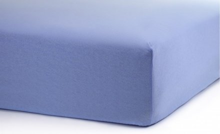 Простирадло на резинці Софт Найт блакитний трикотаж 160х200 см