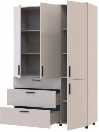 Шафа для одягу Doros Торн Кашемір 3 ДСП/3Ш (полиці) 135х51.6х200 (DRS-012060)