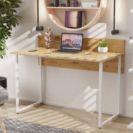 Комп'ютерний стіл Ferrum-decor Скай 75x100x60 білий ДСП Дуб Сан-Марино 16мм (FRD-101064) Комп'ютерний стіл Ferrum-decor Скай 75x100x60 білий ДСП Дуб Сан-Марино 16мм (FRD-101064)