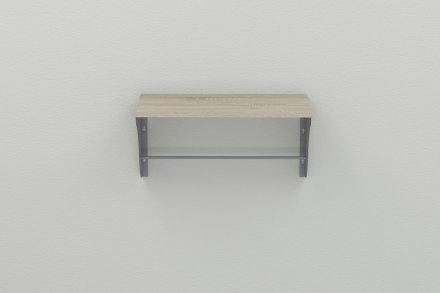 Настінна полиця Ferrum-decor Комфі 260x500x240 метал Сірий ДСП Сонома 16 мм (FRD-102733) Настінна полиця Ferrum-decor Комфі 260x500x240 метал Сірий ДСП Сонома 16 мм (FRD-102733)