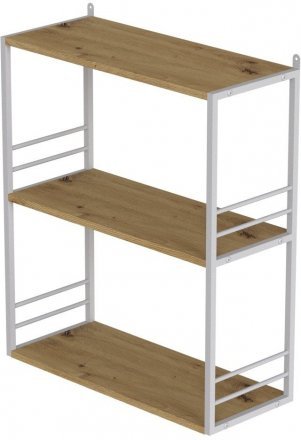 Книжкова полиця універсальна Ferrum-decor Стім 2 74x63x26 білий ДСП Дуб Артизан 16мм (FRD-104111) Книжкова полиця універсальна Ferrum-decor Стім 2 74x63x26 білий ДСП Дуб Артизан 16мм (FRD-104111)