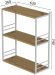 Книжкова полиця універсальна Ferrum-decor Стім 2 74x63x26 білий ДСП Дуб Артизан 16мм (FRD-104111)