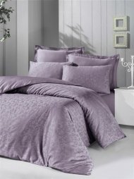 Постільний комплект 200х220 см Deluxe Jacquard Sateen Rimma фіолетовий Постільний комплект 200х220 см Deluxe Jacquard Sateen Rimma фіолетовий