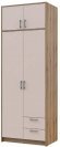 Шафа для одягу Doros Ронді з антресоллю Дуб Артизан/Кашемір 2ДСП 82х52х236 DRS-011666 (80737809)