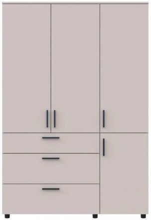 Шафа для одягу Doros Торн Кашемір 3 ДСП/3Ш (штанга) 135х51.6х200 (DRS-012061)
