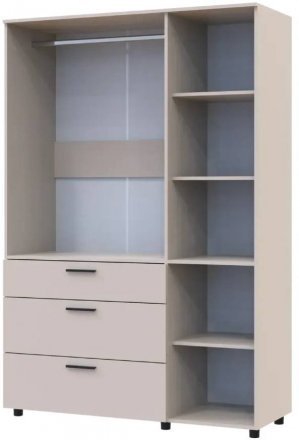Шафа для одягу Doros Торн Кашемір 3 ДСП/3Ш (штанга) 135х51.6х200 (DRS-012061)