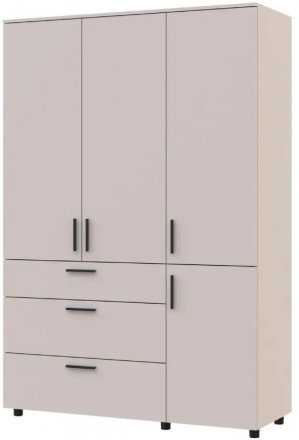 Шафа для одягу Doros Торн Кашемір 3 ДСП/3Ш (штанга) 135х51.6х200 (DRS-012061)