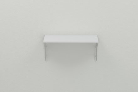 Полиця настінна Ferrum-decor Ханді 2 240x700x240 метал Білий ДСП Біле 16 мм (FRD-102603)