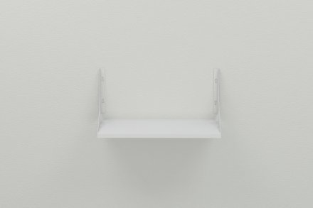 Полиця настінна Ferrum-decor Ханді 2 240x700x240 метал Білий ДСП Біле 16 мм (FRD-102603)