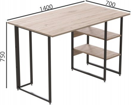 Комп'ютерний стіл Ferrum-decor Кевін 75x140x70 чорний ДСП Дуб Сан-Марино 32мм (FRD-103845) Комп'ютерний стіл Ferrum-decor Кевін 75x140x70 чорний ДСП Дуб Сан-Марино 32мм (FRD-103845)