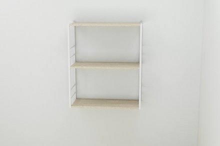 Книжкова полиця універсальна Ferrum-decor Стім 2 74x63x26 білий ДСП Дуб Сонома 16мм (FRD-104112)