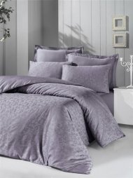 Постільний комплект 200х220 см Deluxe Jacquard Sateen Rimma сірий Постільний комплект 200х220 см Deluxe Jacquard Sateen Rimma сірий