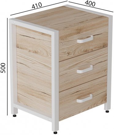 Тумба універсальна Ferrum-decor Вів'єн 3 50x41x40 білий ДСП Дуб Сан-Марино 16мм (FRD-104192) Тумба універсальна Ferrum-decor Вів'єн 3 50x41x40 білий ДСП Дуб Сан-Марино 16мм (FRD-104192)