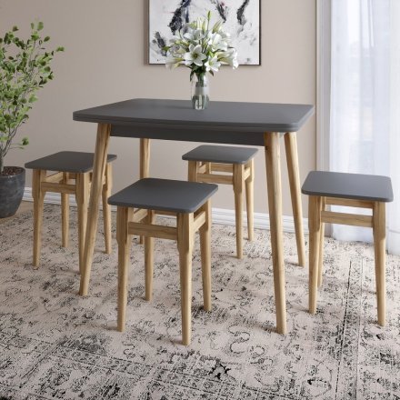Дерев'яний розкладний обідній стіл LION Маямі-3 Дуб сонома 90х60/90х120 (LION-041269)