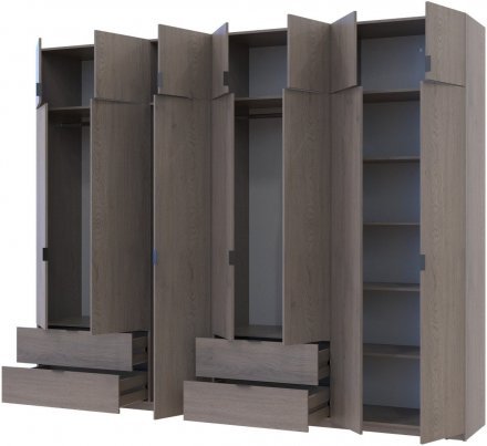 Комплект шаф для одягу Doros Лукас (2 шт.) 295х50х240 см Канноло (DRS-011854) Комплект шаф для одягу Doros Лукас (2 шт.) 295х50х240 см Канноло (DRS-011854)