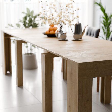 Обідній розсувний стіл Неман ПІТОН Люкс Дуб кремона торро (NEM-121033) Обідній розсувний стіл Неман ПІТОН Люкс Дуб кремона торро (NEM-121033)