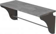 Настінна полиця Ferrum-decor Комфі 260x500x240 метал Сірий ДСП Бетон 16 мм (FRD-102736)