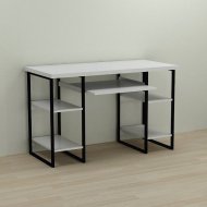 Письмовий стіл Ferrum-decor Тім 76x120x70 чорний ДСП Біле 32мм (FRD-103975)