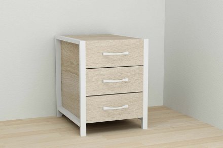 Тумба універсальна Ferrum-decor Вів'єн 3 50x41x40 білий ДСП Дуб Сонома 16мм (FRD-104193) Тумба універсальна Ferrum-decor Вів'єн 3 50x41x40 білий ДСП Дуб Сонома 16мм (FRD-104193)