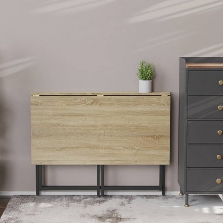 Стіл розкладний Моріс Ferrum-decor 750x1000x600 Чорний метал ДСП Дуб Сонома 16 мм (FRD-104672) Стіл розкладний Моріс Ferrum-decor 750x1000x600 Чорний метал ДСП Дуб Сонома 16 мм (FRD-104672)