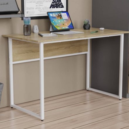 Письмовий стіл Ferrum-decor Коді 75x120x60 білий ДСП Дуб Сонома 16мм (FRD-101192)