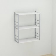 Книжкова полиця універсальна Ferrum-decor Стім 2 74x63x26 сірий ДСП Біле 16мм (FRD-104115)