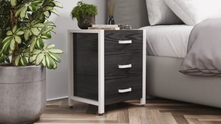 Тумба універсальна Ferrum-decor Вів'єн 3 50x41x40 білий ДСП Сосна Кембра 16мм (FRD-104195) Тумба універсальна Ferrum-decor Вів'єн 3 50x41x40 білий ДСП Сосна Кембра 16мм (FRD-104195)