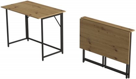 Стіл розкладний Моріс Ferrum-decor 750x1000x600 Чорний метал ДСП Дуб Артизан 16 мм (FRD-104674) Стіл розкладний Моріс Ferrum-decor 750x1000x600 Чорний метал ДСП Дуб Артизан 16 мм (FRD-104674)