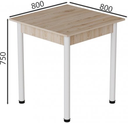 Стіл кухонний Ferrum-decor Агата 75x80x80 Білий ДСП Сан-Марино 16мм (FRD-105635) Стіл кухонний Ferrum-decor Агата 75x80x80 Білий ДСП Сан-Марино 16мм (FRD-105635)