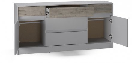 Великий комод із дверима та шухлядами Еверест Стайл-1600 160,2х39х75,4 см Кашемір/Дуб крафт сірий (DTM-071156) Великий комод із дверима та шухлядами Еверест Стайл-1600 160,2х39х75,4 см Кашемір/Дуб крафт сірий (DTM-071156)