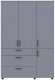 Шафа для одягу Doros Торн Сірий 3 ДСП/3Ш (полиці) 135х51.6х200 (DRS-012064)
