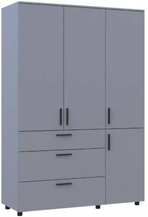 Шафа для одягу Doros Торн Сірий 3 ДСП/3Ш (полиці) 135х51.6х200 (DRS-012064)
