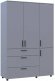 Шафа для одягу Doros Торн Сірий 3 ДСП/3Ш (полиці) 135х51.6х200 (DRS-012064)