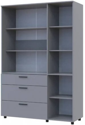Шафа для одягу Doros Торн Сірий 3 ДСП/3Ш (полиці) 135х51.6х200 (DRS-012064)