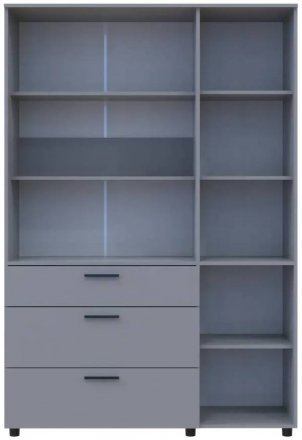 Шафа для одягу Doros Торн Сірий 3 ДСП/3Ш (полиці) 135х51.6х200 (DRS-012064)